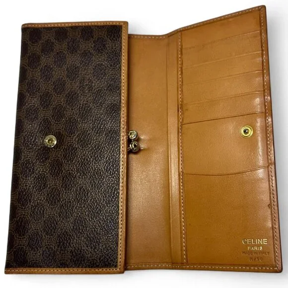 CELINE Canvas Brown Macadam Long Wallet - Picture 6 of 16
